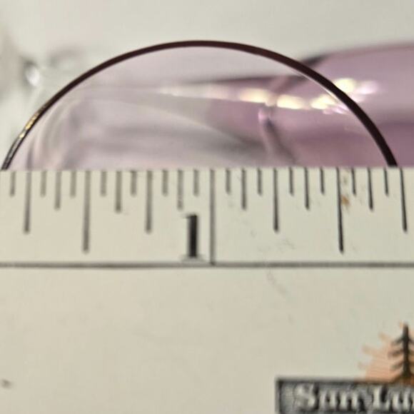 Set of 2 Pink Aperitif Glasses Hand Blown Vintage - Picture 5 of 5